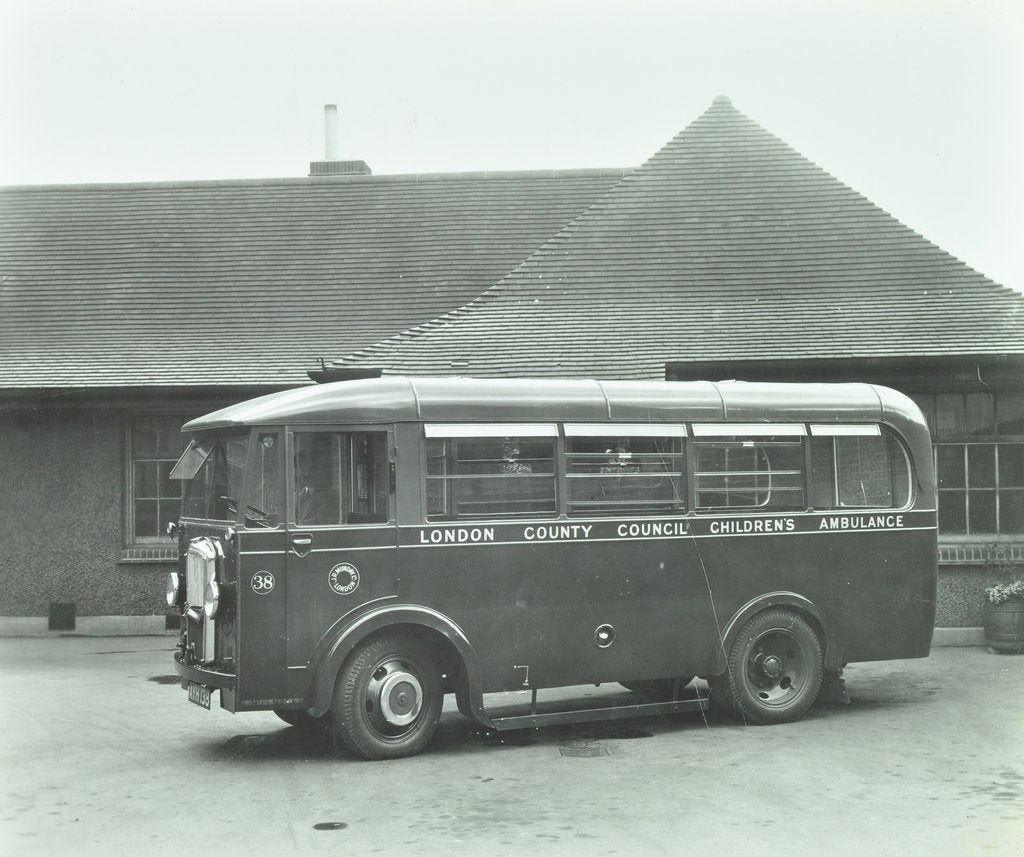 Detail of Children's ambulance, Holland Street, Kensington and Chelsea, London, 1935 by Unknown