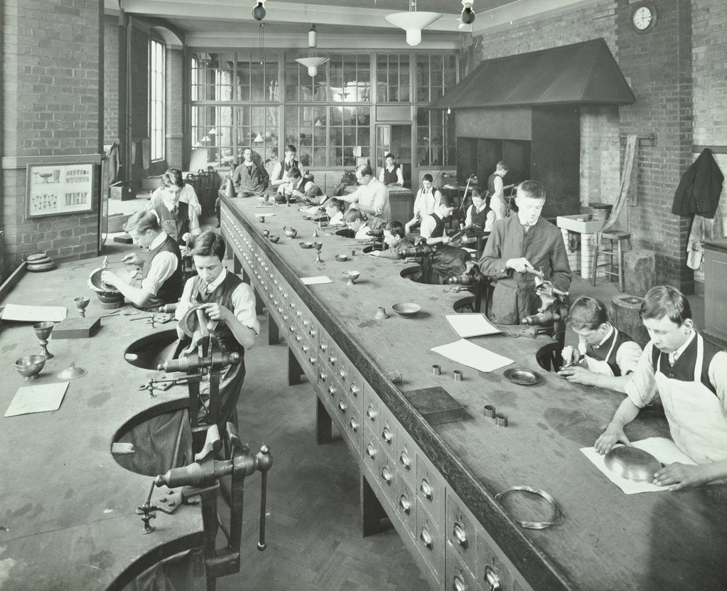 Detail of The Silversmiths' Room, Central School of Arts and Crafts, Camden, London, 1911 by Unknown