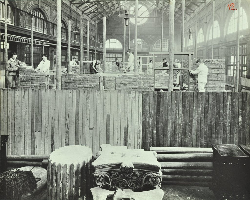 Detail of Building class, School of Building, Brixton, London, 1911 by Unknown