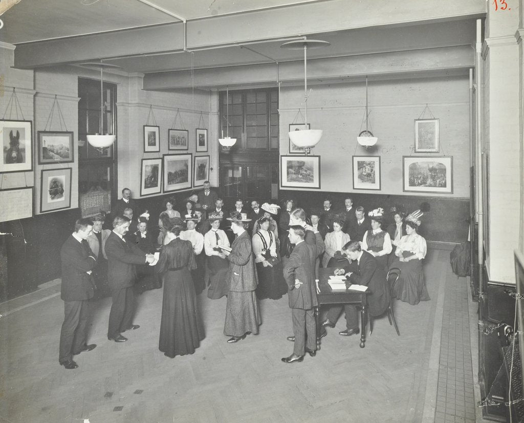 Detail of Literature class, Blackheath Road Evening Institute, London, 1908 by Unknown