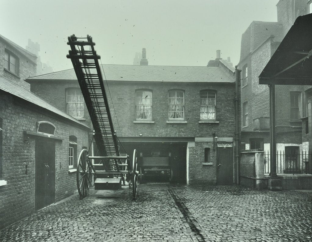 Detail of Clerkenwell Fire Station, No 44 Rosebery Avenue, Finsbury, London, 1910 by Unknown