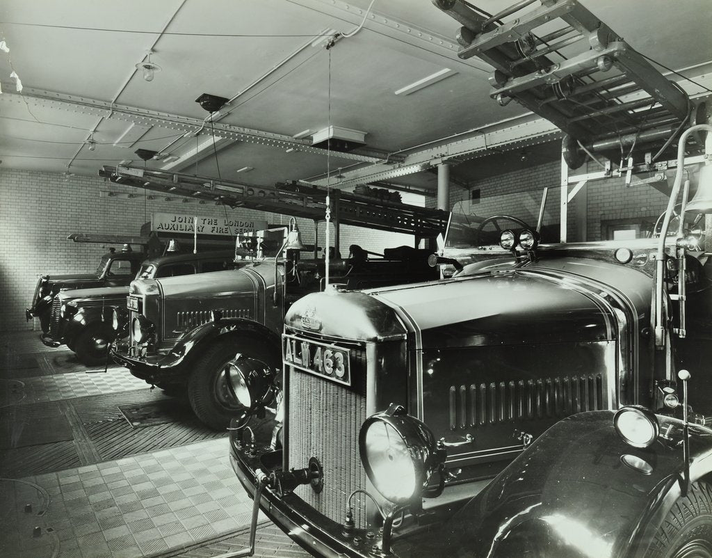 Detail of Knightsbridge Fire Station, No 16 Basil Street, Chelsea, London, 1939 by Unknown