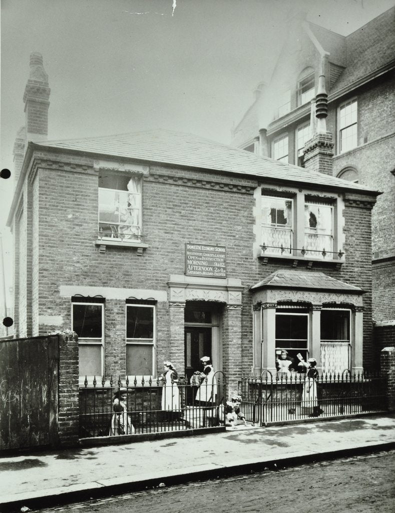 Detail of Housewifery, Surrey Lane School, Battersea, London, 1908 by Unknown