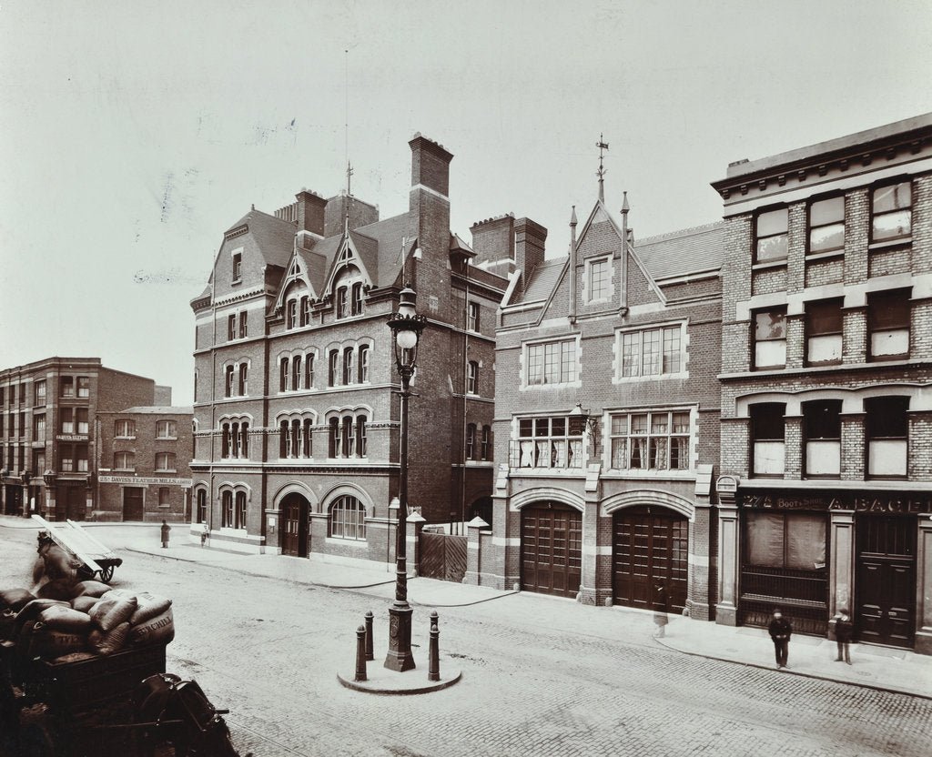 Detail of Whitechapel Fire Station, Commercial Road, Stepney, London, 1902 by Unknown