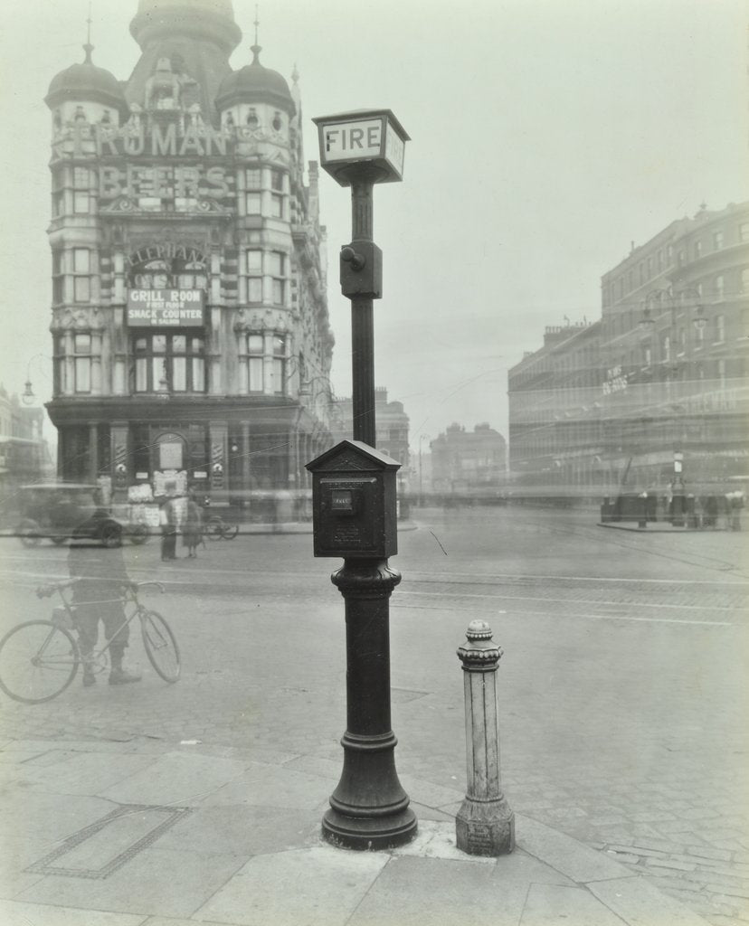 Detail of Street fire alarm, Southwark, London, 1932 by Unknown