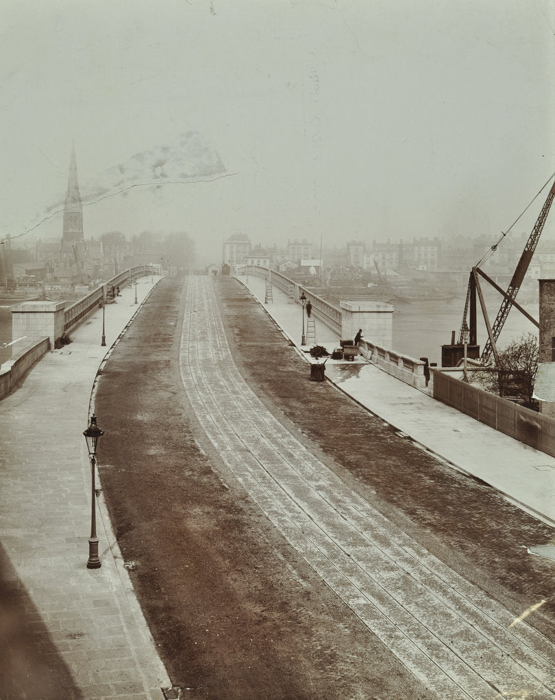 Detail of The New Vauxhall Bridge looking north towards Victoria, London, 1906 by Unknown