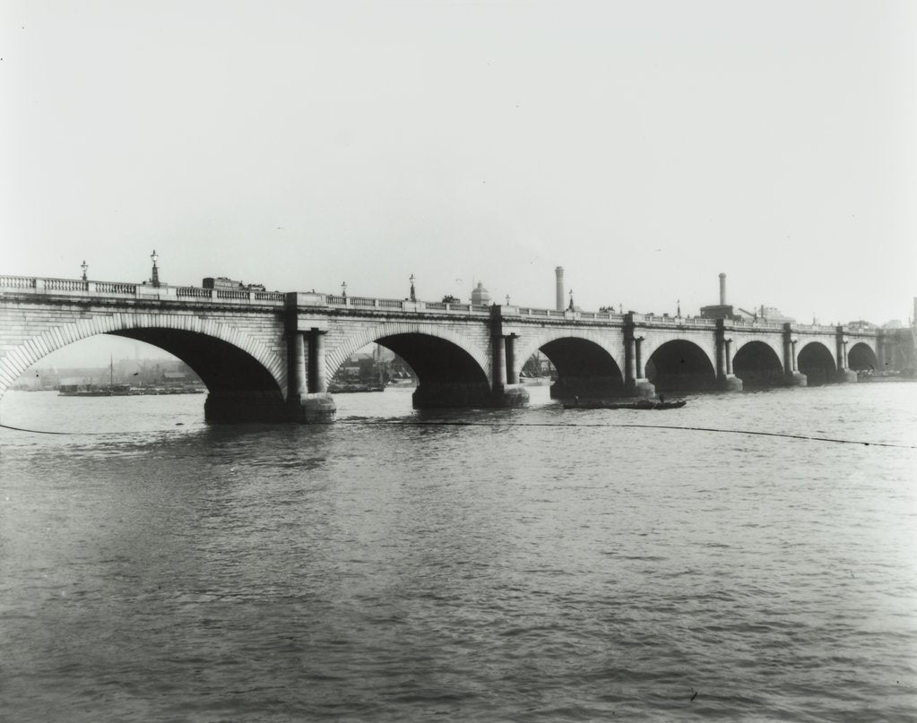 Detail of Old Waterloo Bridge and the South Bank, London, 1895 by Unknown