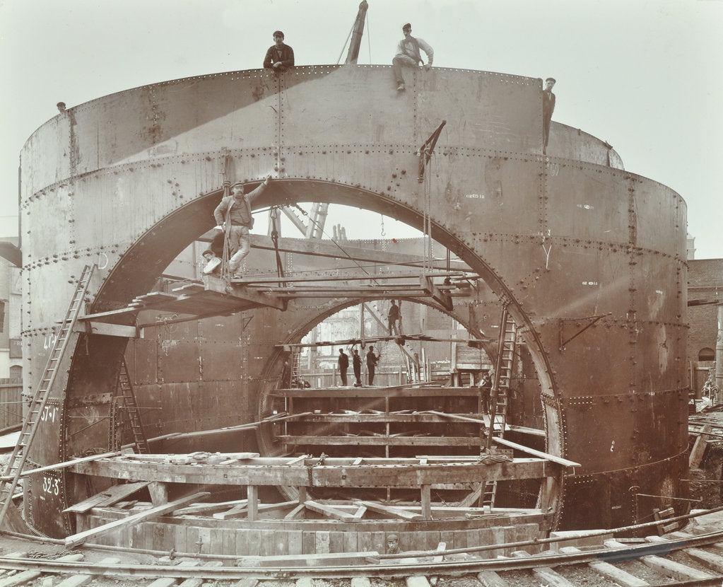 Detail of The Rotherhithe Tunnel under construction, London, 1906 by Unknown