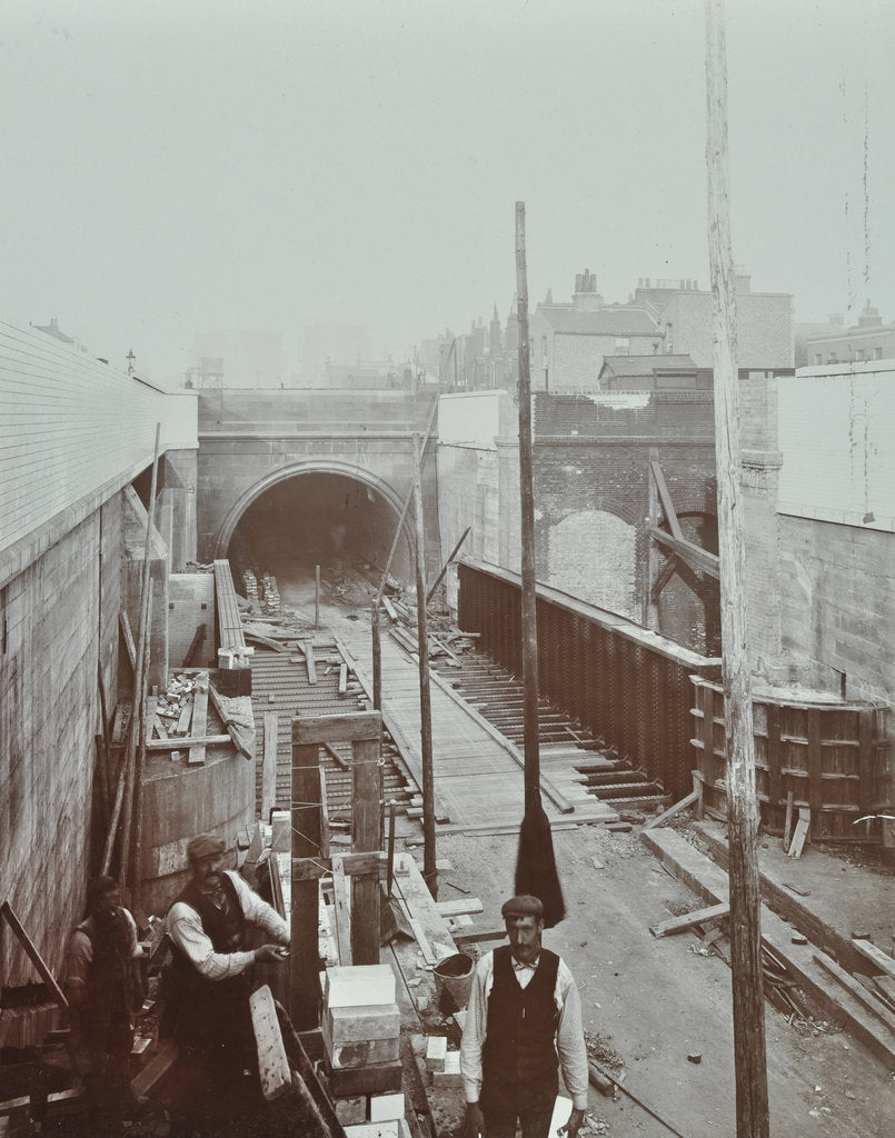 Detail of Southern approach to the Rotherhithe Tunnel, Bermondsey, London, September 1906 by Unknown