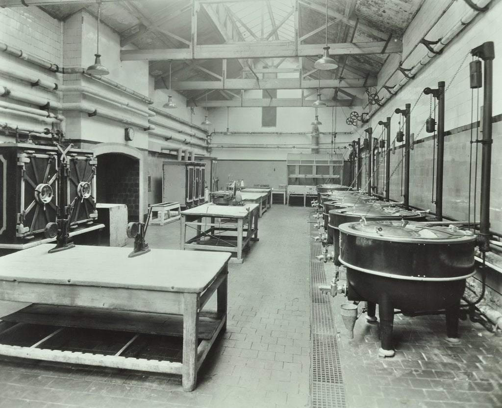 Detail of Kitchen at the Fulham Hostel, London, 1947 by Unknown