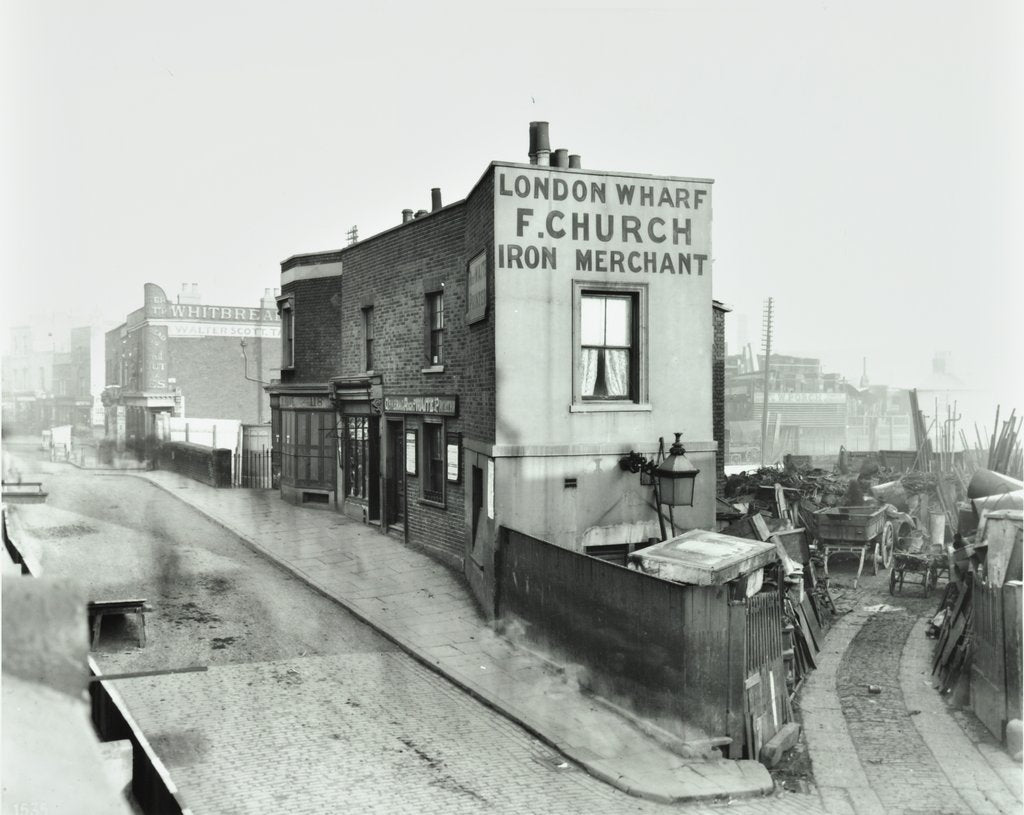 Detail of Scrapyard by Cat and Mutton Bridge, Shoreditch, London, January 1903 by Unknown