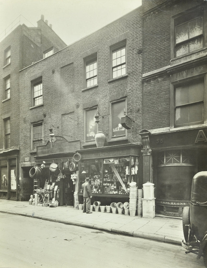 Detail of Ironmonger's shop on Carnaby Street, London, 1944 by Unknown