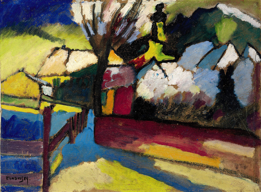 Detail of Autumn landscape with a tree (Herbstlandschaft mit Baum), 1910 by Wassily Vasilyevich Kandinsky