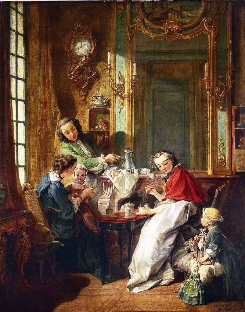 Detail of Morning Coffee (Le Déjeuner), 1739 by François Boucher