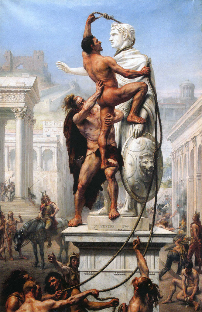 Detail of The Sack of Rome by Visigoths, 410, 1890 by Joseph-Noël Sylvestre