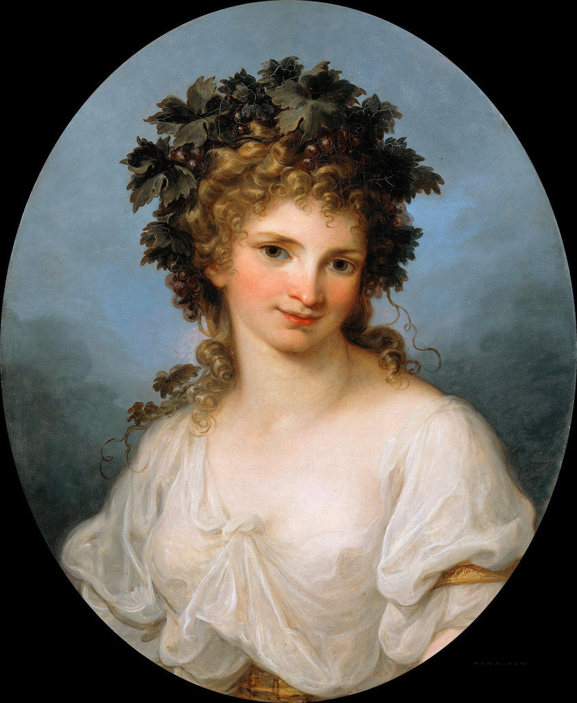 Detail of Self-portrait as Bacchante, before 1786 by Angelika Kauffmann