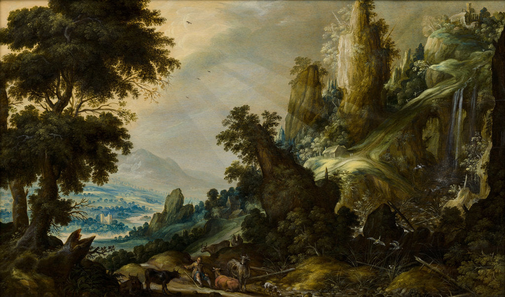 Detail of Mountain Landscape with Waterfall, 1605-1609 by Kerstiaen de Keuninck