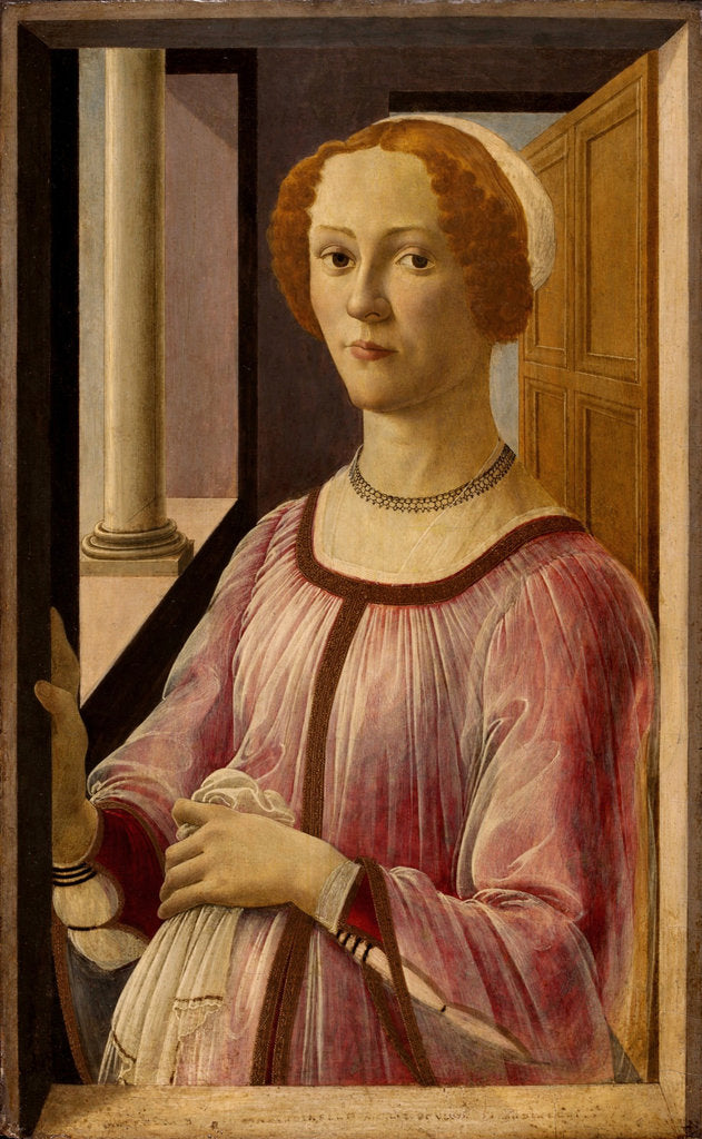 Detail of Portrait of Smeralda Bandinelli, ca 1475 by Sandro Botticelli