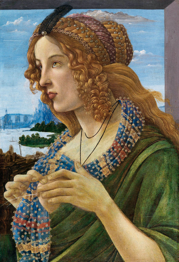 Detail of Allegorical Portrait of a Woman (Simonetta Vespucci), 1480-1490 by Sandro Botticelli