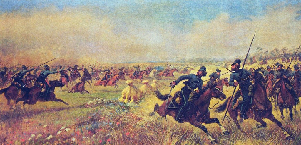 Detail of The Battle of Mir on 9 July 1812, 1912 by Viktor Viketyevich Masurovsky