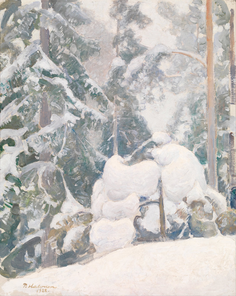 Detail of Winter landscape, 1922 by Pekka Halonen