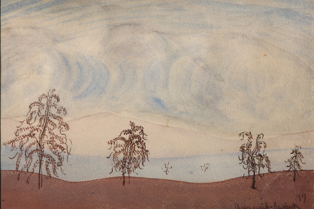 Detail of Landscape with trees, 1917 by Maximilian Voloshin