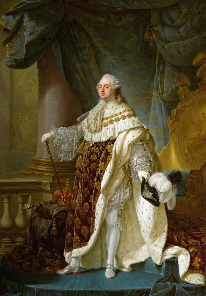 Detail of Portrait of the King Louis XVI in his Coronation Robes, 1779 by Antoine-François Callet