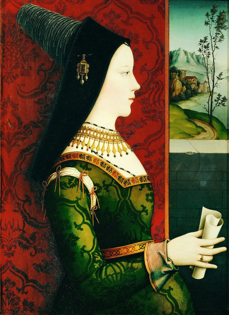 Detail of Portrait of Duchess Mary of Burgundy, c. 1500 by Niklas Reiser