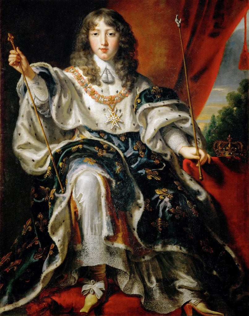 Detail of Louis XIV, King of France in his Coronation Robes by Justus van Egmont