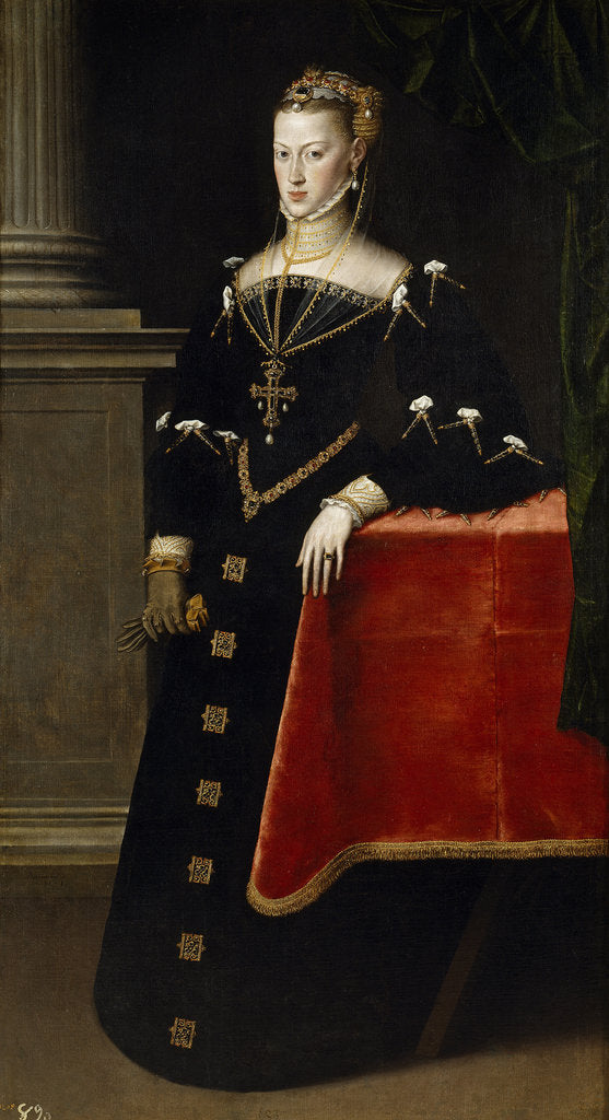 Detail of Portrait of Archduchess Maria of Austria, Holy Roman Empress, 1551 by Antonis Mor