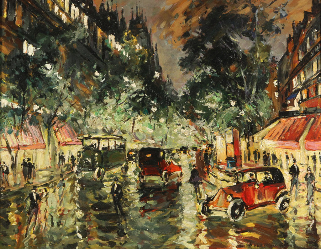 Detail of Rainy Night in Paris, 1930s by Konstantin Alexeyevich Korovin