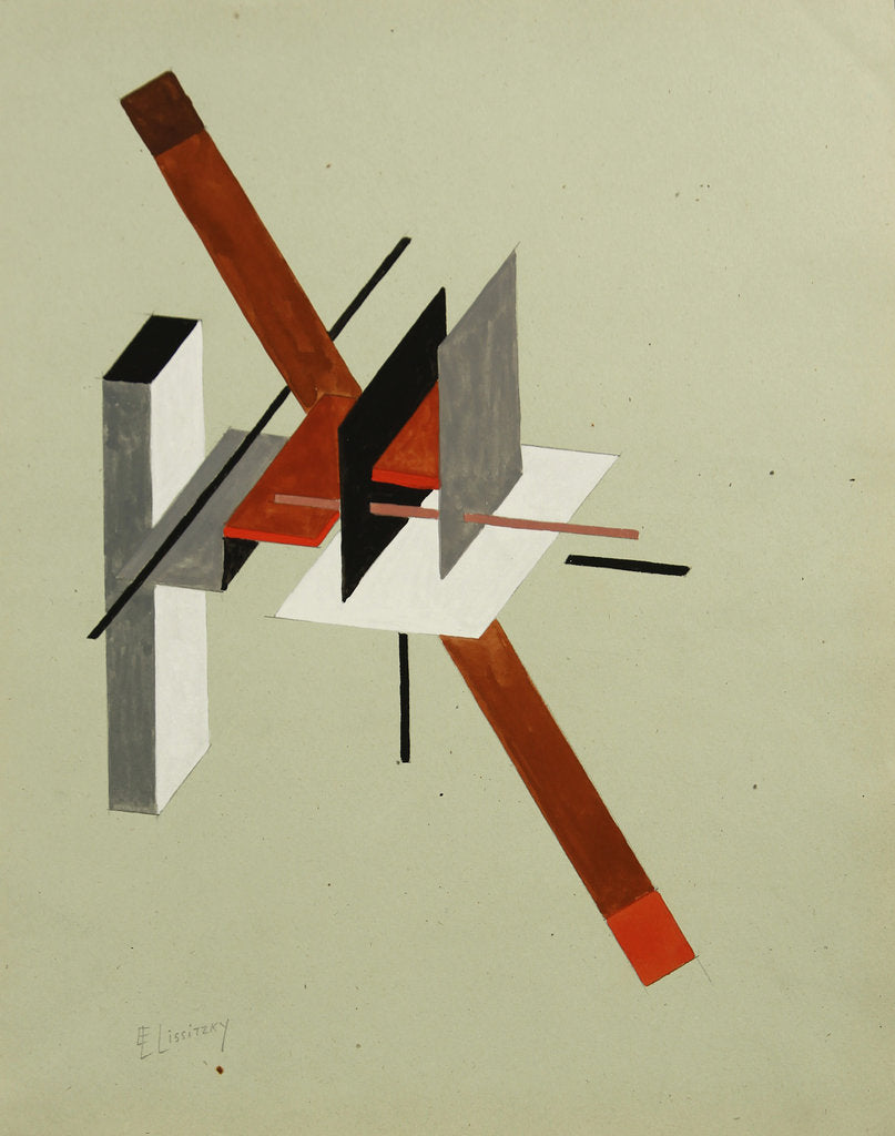 Detail of Proun, ca 1923 by El Lissitzky