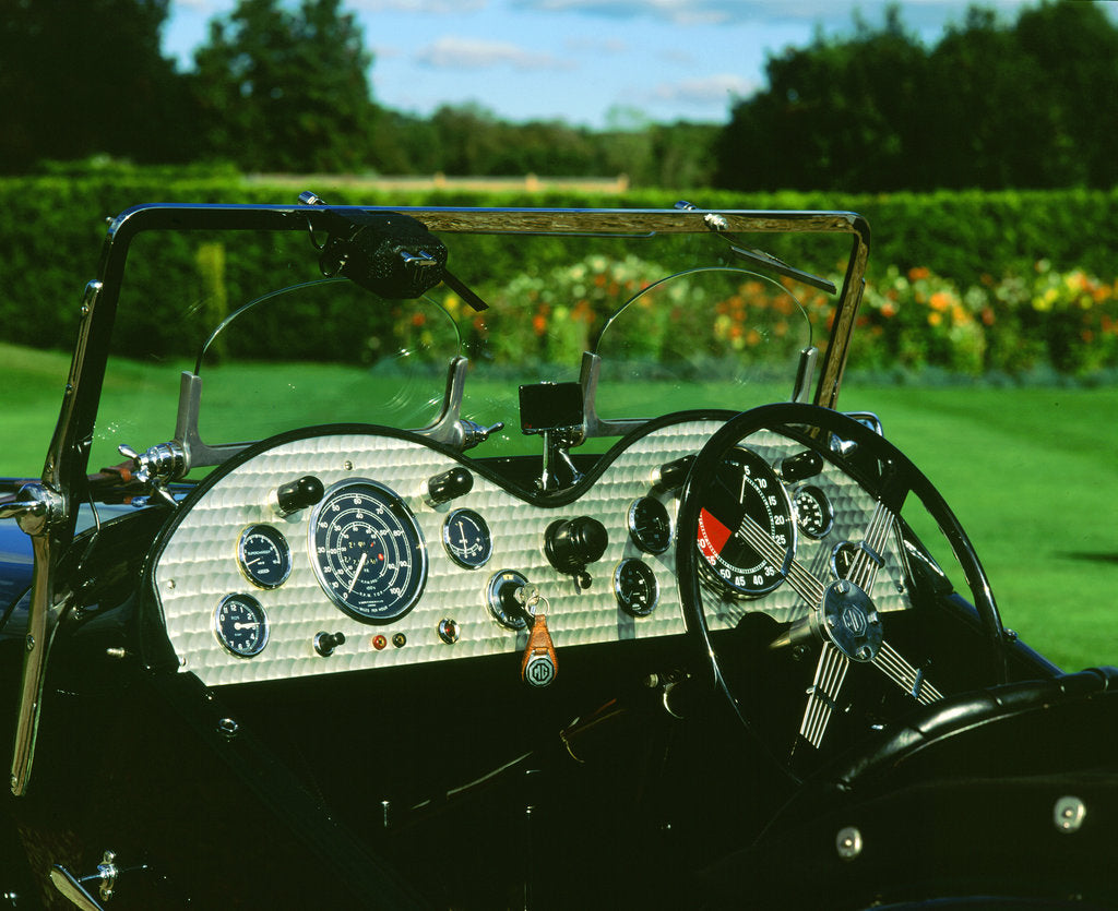 Detail of 1933 MG J3 supercharged dashboard by Unknown