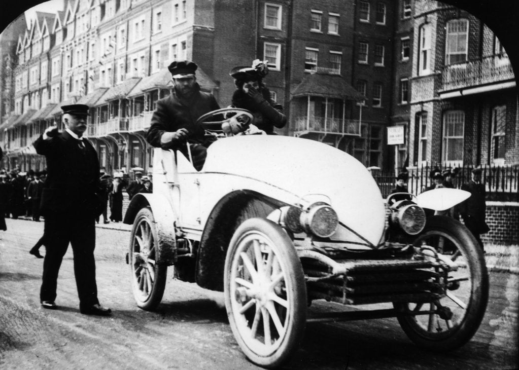 Detail of Serpollet Easter Egg steam car at Bexhill 1902 by Unknown