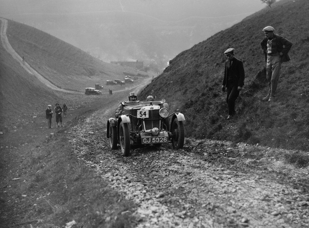 Detail of MG M Le Mans of CHD Berton competing in the MCC Sporting Trial, Litton Slack, Derbyshire, 1930 by Bill Brunell