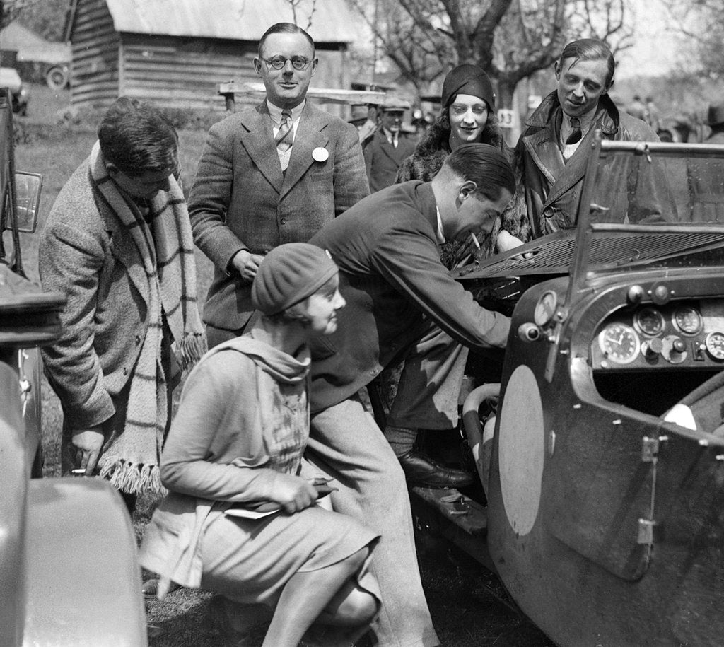 Detail of Alan Arnold at the Shelsley Walsh Amateur Hillclimb, Worcestershire, 1929 by Bill Brunell