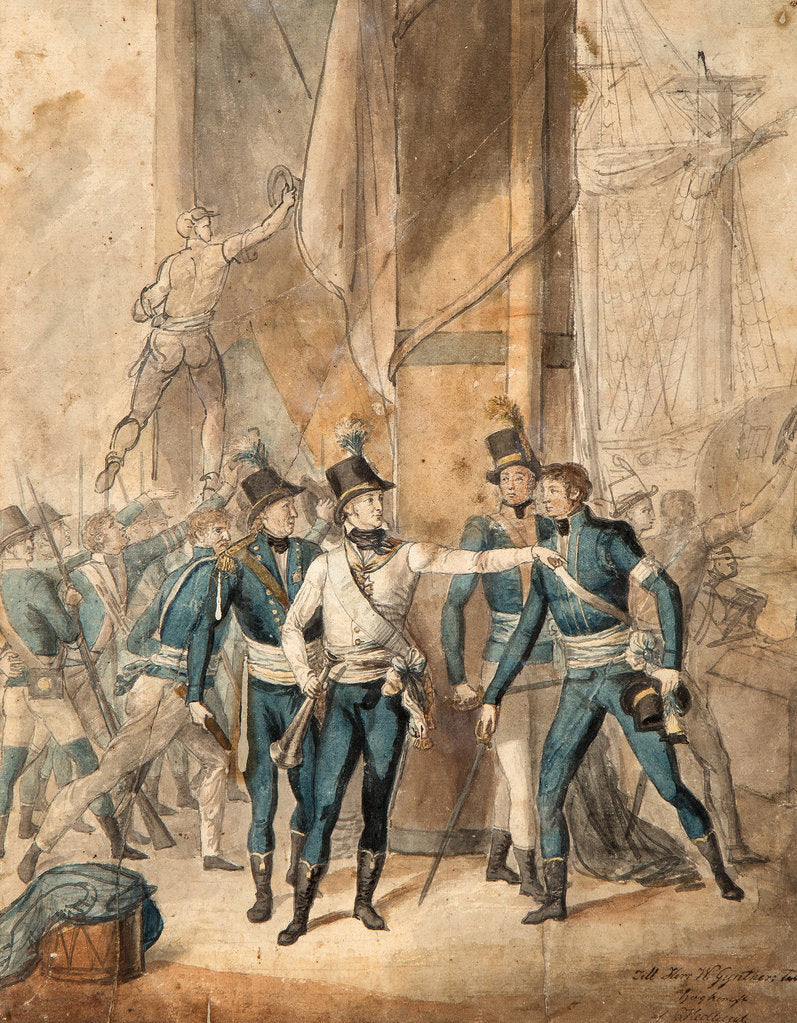 Detail of Prince Charles XIII of Sweden at the battle of Hogland on 17 July 1788 by Anonymous