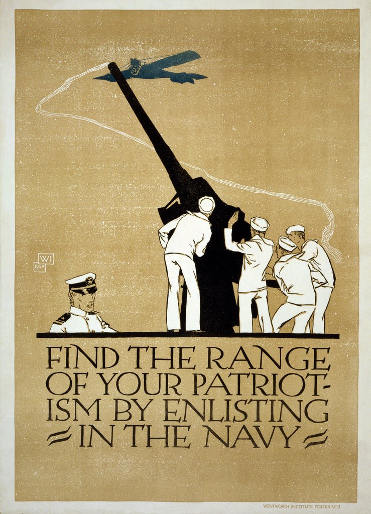 Detail of WW1 US Navy Recruitment Poster, 1918 by Anonymous