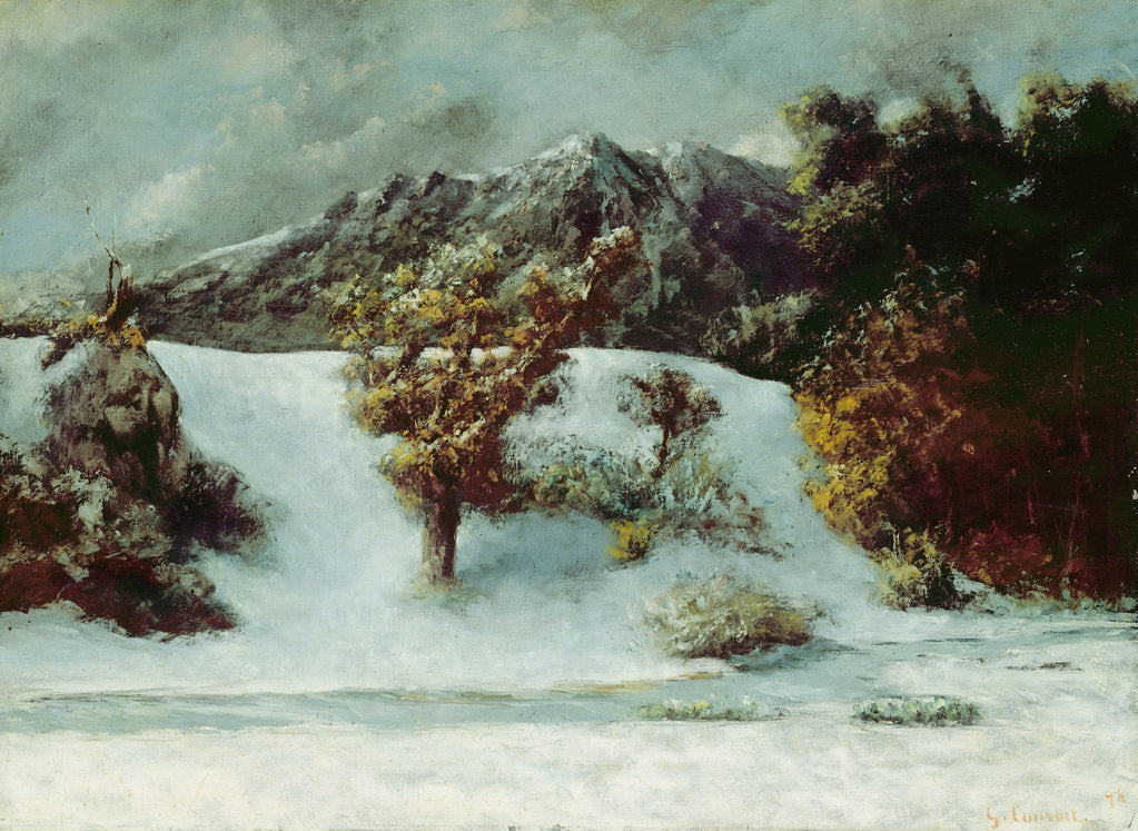 Detail of Winter Landscape with the Dents du Midi, 1876 by Anonymous