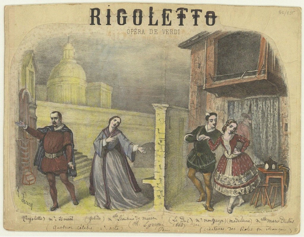 Detail of Opera Rigoletto by Giuseppe Verdi, 1863 by Anonymous