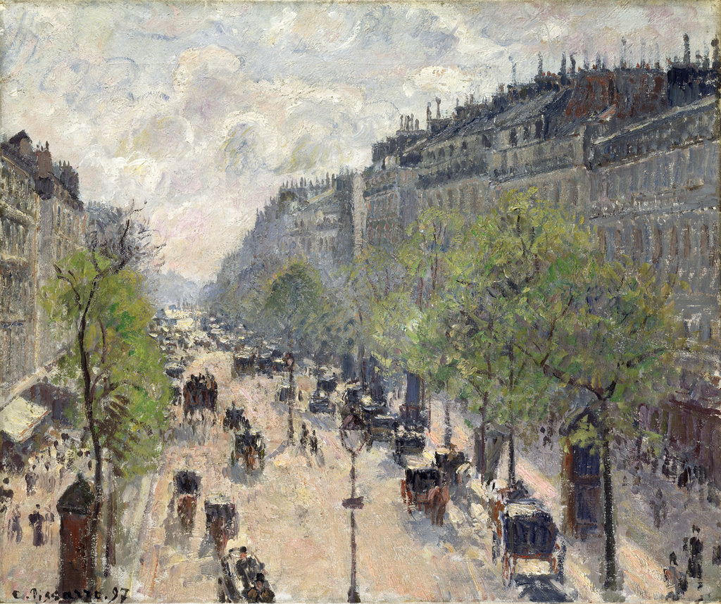 Detail of Boulevard Montmartre, Spring, 1897 by Anonymous