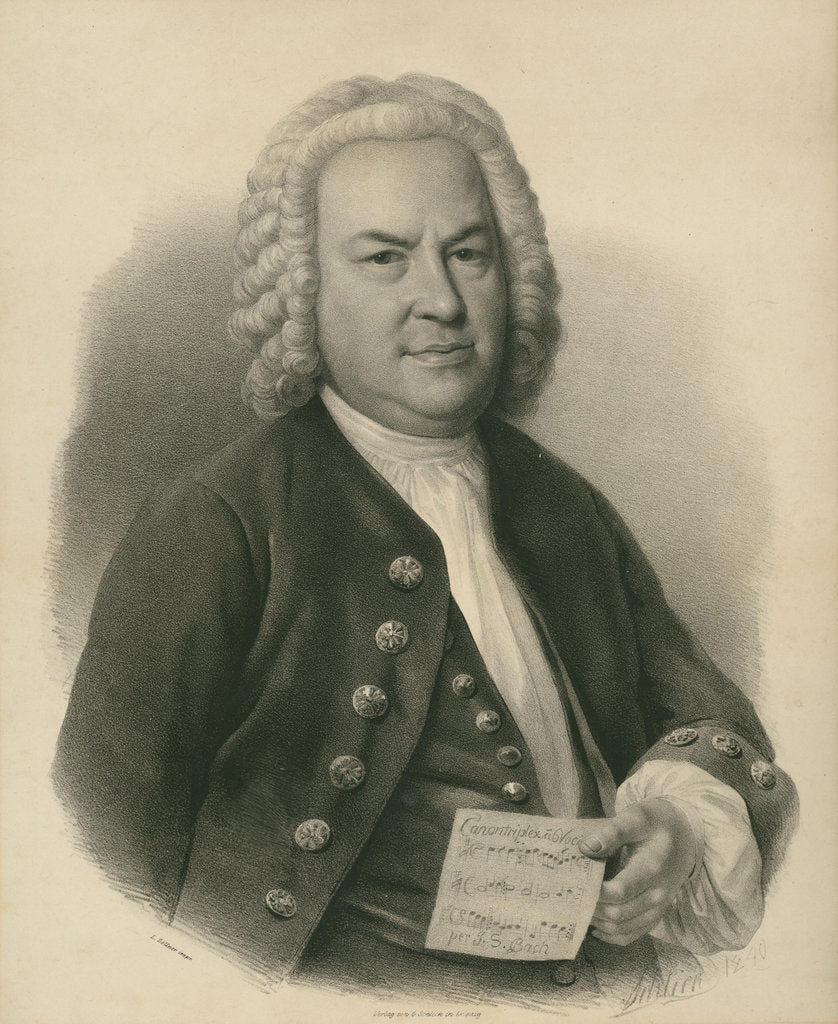 Detail of Portrait of Johann Sebastian Bach, 1840 by Anonymous