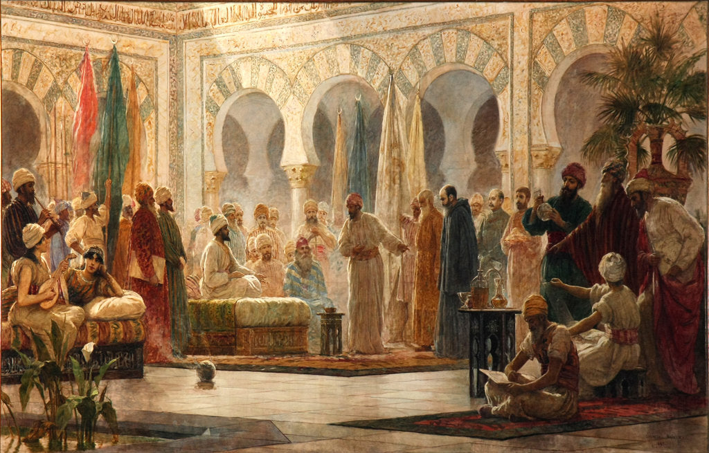 Detail of Caliph Abd al-Rahman III Receiving the Ambassador, 1885 by Anonymous