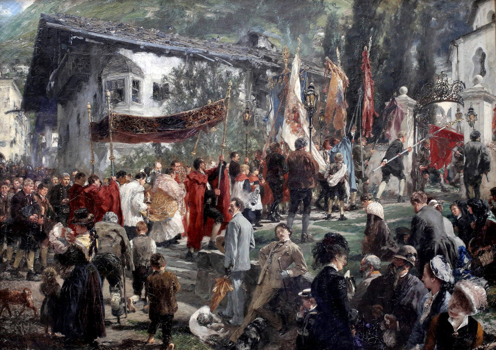 Detail of Corpus Christi Procession at Hofgastein, 1880 by Anonymous