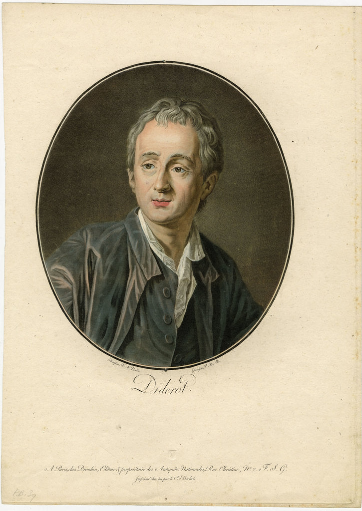 Detail of Portrait of Denis Diderot, 1793 by Anonymous