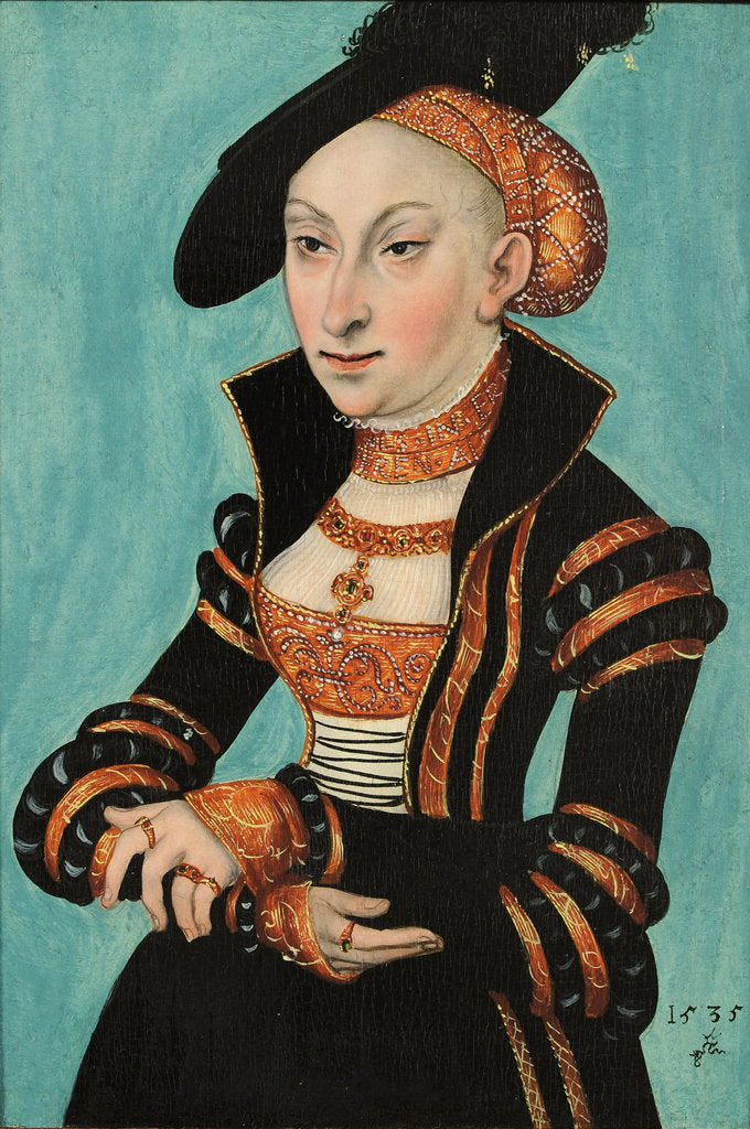 Detail of Portrait of Princess Sibylle of Cleves, 1535 by Anonymous