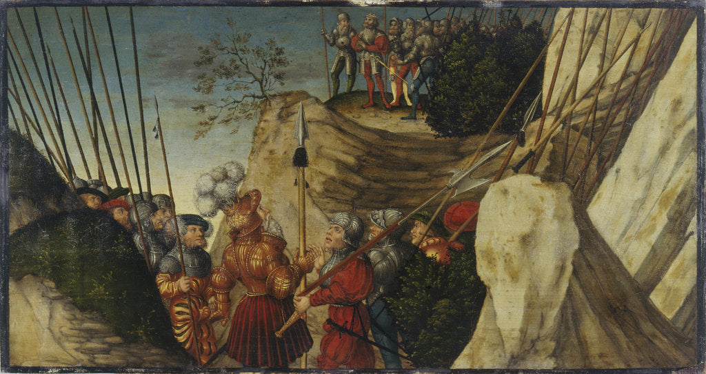 Detail of David in the Wilderness of Ziph, ca 1530 by Anonymous