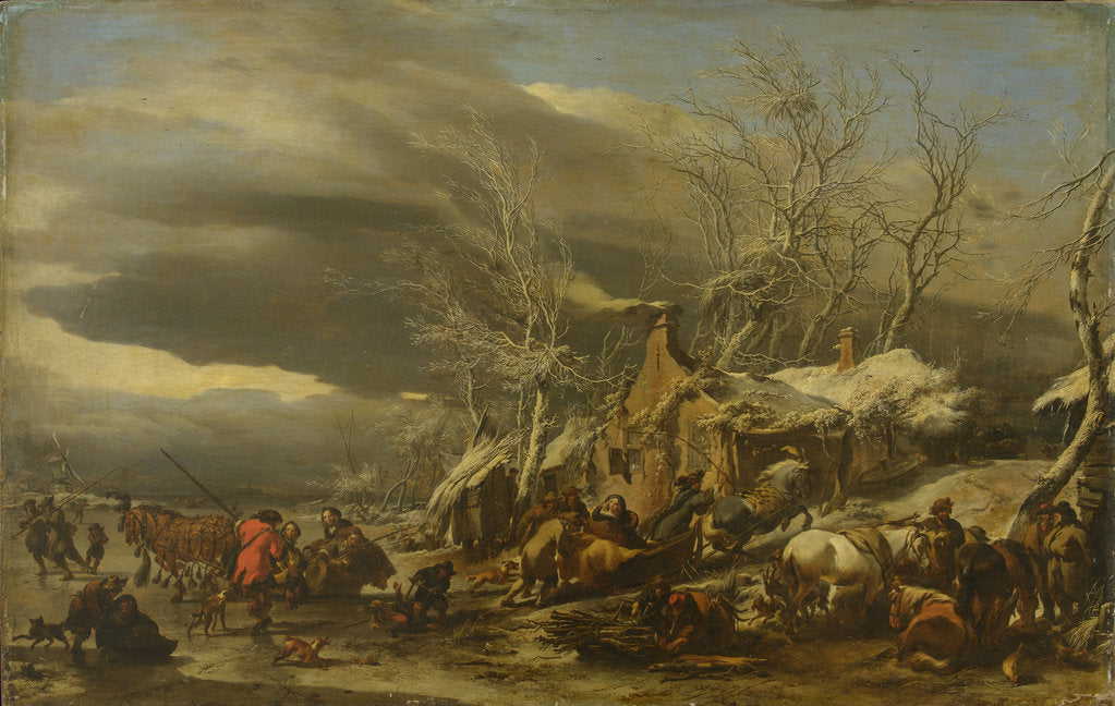 Detail of Winter Landscape, 1645-1648 by Anonymous