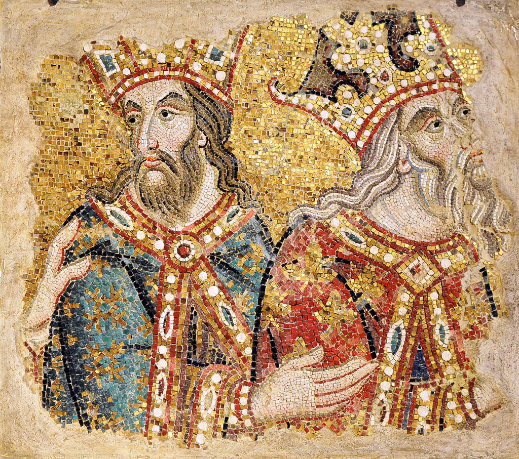 Detail of The Three Magi. Mosaic fragments from the Basilica San Marco, Venice, 14th century by Anonymous