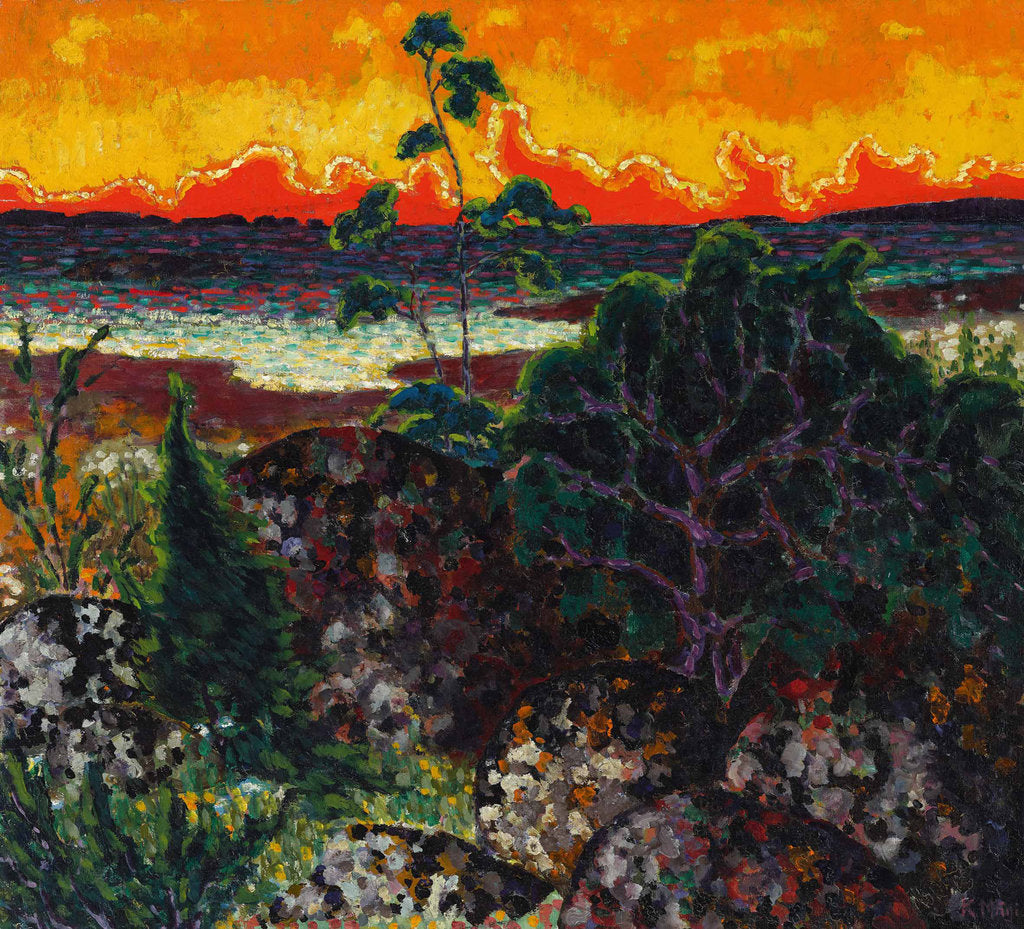 Detail of Landscape with red cloud, 1913-1914 by Anonymous